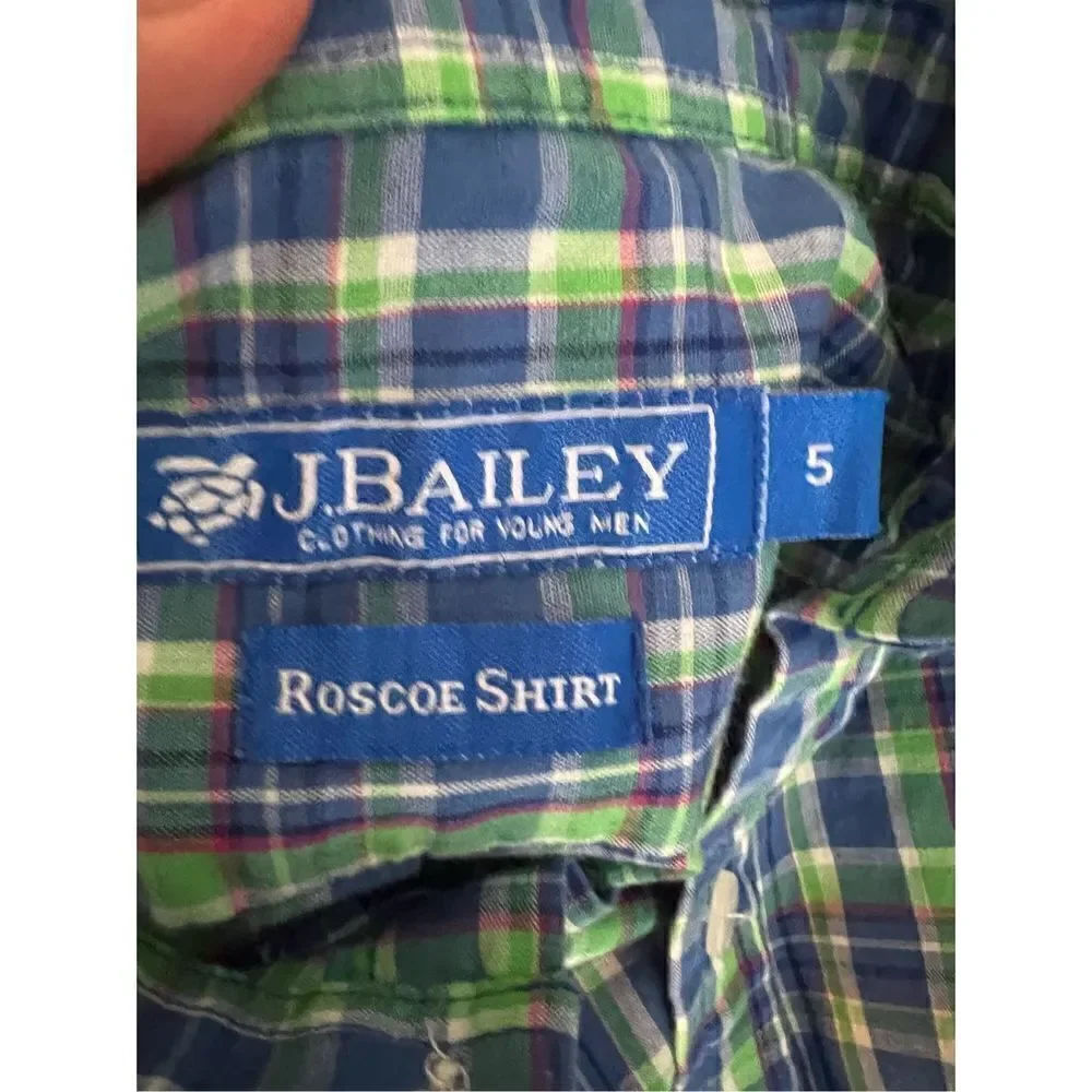 JBailey Roscoe Button Down Plaid Shirt 5